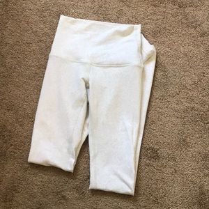 Lululemon White Spring floral pants